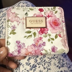 GUESS Floral Wallet - Pink, Purple, and Green
